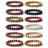 Wood Bracelets, handmade, fashion jewelry & different materials for choice & Unisex, 8mm, Sold Per Approx 7.48 Inch Strand