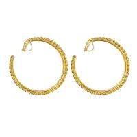 Boucles d'oreilles en alliage de zinc, Placage, bijoux de mode & pour femme, plus de couleurs à choisir, 50mm, Vendu par paire