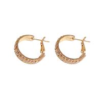 Cubic Zirconia Micro Pave Brass Earring, Copper Alloy, real gold plated, fashion jewelry & micro pave cubic zirconia & for woman, nickel, lead & cadmium free, 27x24mm, Sold By Pair