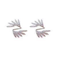 Cubic Zirconia Micro Pave Brass Earring, Copper Alloy, platinum plated, fashion jewelry & micro pave cubic zirconia & for woman, nickel, lead & cadmium free, 23x23mm, Sold By Pair
