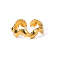 Vinger Ring in edelstaal, 304 roestvrij staal, plated, mode sieraden, gouden, 6.20mm, Binnendiameter:Ca 18.3mm, Verkocht door PC