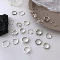 Ensemble d’anneau en alliage de zinc, bijoux de mode & styles différents pour le choix & pour femme, protéger l'environnement, sans nickel, plomb et cadmium, Vendu par fixé