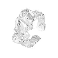 925 de prata esterlina Cuff Ring Finger, banhado, joias de moda & ajustável & para mulher, Mais cores pare escolha, tamanho:5.5-7.5, vendido por PC
