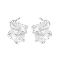 925 Sterling Silver Stud Earring, plated, fashion jewelry & for woman, more colors for choice, 22x20mm, Sold By Pair