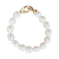 Freshwater Pearl Bracelet, with Brass, gold color plated, fashion jewelry & for woman, Length:Approx 7.5 Inch, Sold By PC