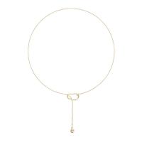 Zinklegierung Schmuck Halskette, goldfarben plattiert, Modeschmuck & für Frau, frei von Nickel, Blei & Kadmium, Länge:ca. 64 cm, verkauft von PC