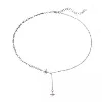 Zinc Alloy Jewelry Necklace with Plastic Pearl with 7cm extender chain silver color plated fashion jewelry & for woman nickel lead & cadmium free Length Approx 43 cm Sold By PC
