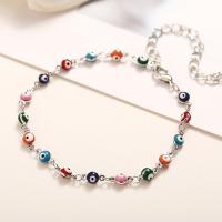 Fashion Jewelry Anklet, Tibetan Style, with 7cm extender chain, for woman, more colors for choice, nickel, lead & cadmium free, Length:Approx 18 cm, Sold By PC