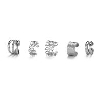 Zinc Alloy Earring Clip plated 5 pieces & fashion jewelry & for woman nickel lead & cadmium free Sold By Set