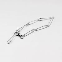 Zinklegierung Schmuck Halskette, silberfarben plattiert, Modeschmuck & für Frau, frei von Nickel, Blei & Kadmium, Länge:ca. 40 cm, verkauft von PC