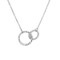 Stainless Steel Jewelry Necklace, 316L Stainless Steel, with 8cm extender chain, Donut, Vacuum Ion Plating, fashion jewelry & for woman, more colors for choice, 10mm,13mm, Length:Approx 42 cm, Sold By PC