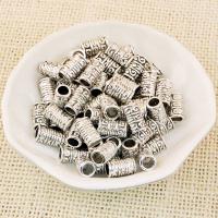 Tibetan Style Spacer Beads, Column, antique silver color plated, vintage & DIY, nickel, lead & cadmium free, 8x13mm, Approx 100PCs/Bag, Sold By Bag