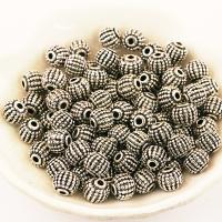 Tibetan Style Spacer Beads, Round, antique silver color plated, vintage & DIY, nickel, lead & cadmium free, 6.50x8.50x5mm, Approx 50PCs/Bag, Sold By Bag