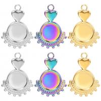 Stainless Steel Pendant Setting, 304 Stainless Steel, Vacuum Ion Plating, DIY, more colors for choice, 14x20mm, Sold By PC