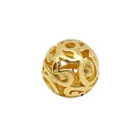 Zinc Alloy Spacer Beads Round gold color plated vintage & DIY & hollow nickel lead & cadmium free Sold By PC