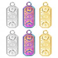Stainless Steel Pendants, 304 Stainless Steel, Polygon, Vacuum Ion Plating, fashion jewelry & DIY, more colors for choice, 11x23mm, Sold By PC