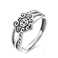Sterling Silver Jewelry Finger Ring, 925 sterline d'argento, gioielli di moda & per la donna, assenza di nichel,piombo&cadmio, 9mm, Venduto da PC