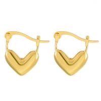 Boucles d'oreilles en alliage de zinc, coeur, bijoux de mode & pour femme, plus de couleurs à choisir, protéger l'environnement, sans nickel, plomb et cadmium, 17x17mm, Vendu par paire