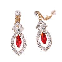 Tibetan Style Drop Earrings, different styles for choice & for woman & with rhinestone, more colors for choice, nickel, lead & cadmium free, 57mm, Sold By Pair