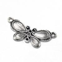 Tibetan Style Animal Pendants, Butterfly, plated, DIY & double-hole, nickel, lead & cadmium free, 41x18x2.50mm, Sold By PC