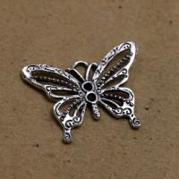 Tibetan Style Animal Pendants, Butterfly, plated, fashion jewelry & DIY & hollow, nickel, lead & cadmium free, 28x21x2mm, Sold By PC