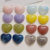 DIY Κοσμήματα Προμήθειες, Ρητίνη, Καρδιά, περισσότερα χρώματα για την επιλογή, 19x21mm, Sold Με PC