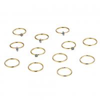 Zlatni sloj zlata, Cink Alloy, Geometrijski uzorak, 12 komada & modni nakit & za žene & s Rhinestone, nikal, olovo i kadmij besplatno, Prodano By Set