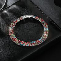 Tibetan Style Bracelet, fashion jewelry & different styles for choice & for woman & with rhinestone, more colors for choice, nickel, lead & cadmium free, Length:Approx 18.5 cm, Sold By PC