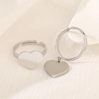 Vinger Ring in edelstaal, 304 roestvrij staal, mode sieraden & verschillende stijlen voor de keuze & voor vrouw, oorspronkelijke kleur, Verkocht door PC