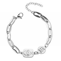 Bracelet en alliage de zinc, avec 4.8cm chaînes de rallonge, Placage de couleur argentée, bijoux de mode & pour femme, protéger l'environnement, sans nickel, plomb et cadmium, Longueur:Environ 16.5 cm, Vendu par PC