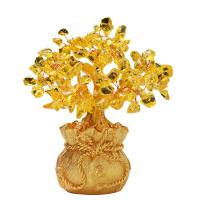 Fashion Decoration, Citrine, with Resin & Brass, other effects, golden, 160x70mm, Sold By PC