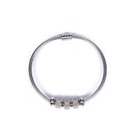 Stainless Steel Bangle, 304 Stainless Steel, with Magnet, fashion jewelry & elastic & for woman, original color, Inner Diameter:Approx 60mm, Sold By PC