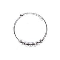 Stainless Steel Bangle 304 Stainless Steel Round fashion jewelry & for woman original color 3mm Inner Approx 54mm Sold By PC