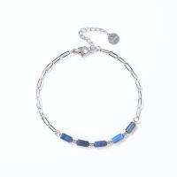 Stainless Steel Jewelry Bracelet, 304 Stainless Steel, with Lapis Lazuli & Tiger Eye, with 3cm extender chain, Column, Vacuum Ion Plating, fashion jewelry & for woman, more colors for choice, Length Approx 16 cm, Sold By PC