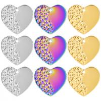 Stainless Steel Heart Pendants, 304 Stainless Steel, Vacuum Ion Plating, DIY, more colors for choice, 23x22mm, Sold By PC