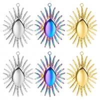 Bijoux pendentifs en acier inoxydable , Acier inoxydable 304, soleil, DIY, plus de couleurs à choisir, 22x34mm, Vendu par PC