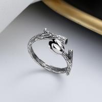 Solidny srebrny pierścień, 925 Srebro, Lotos, biżuteria moda & dla kobiety, bez zawartości niklu, ołowiu i kadmu, 10mm, sprzedane przez PC