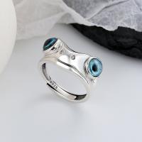 Solidny srebrny pierścień, 925 Srebro, żaba, biżuteria moda & dla obu płci, bez zawartości niklu, ołowiu i kadmu, 12mm, sprzedane przez PC