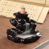 Backflow Incense Burner, Porcelain, handmade, for home and office & durable, 95x65x75mm, Sold By PC