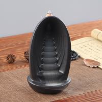 Backflow Incense Burner, Porcelain, handmade, for home and office & durable, 100x80x175mm, Sold By PC