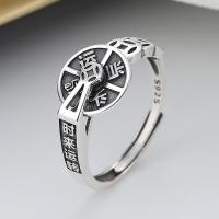 925 Sterling Silver Finger Rings, Antique finish, fashion jewelry & Unisex, nickel, lead & cadmium free, 10mm, Sold By PC