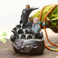 Backflow Incense Burner, Porcelain, half handmade, for home and office & durable, 110x160mm, Sold By PC