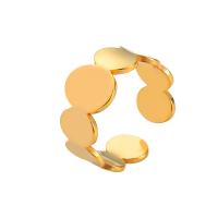 Палец кольцо из нержавеющей стали, Нержавеющая сталь 304, Другое покрытие, ювелирные изделия моды & Женский, Золотой, продается PC
