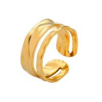 Stainless Steel Finger Ring, 304 Stainless Steel, plated, fashion jewelry & for woman, golden, Sold By PC