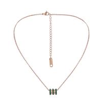 Edelstahl Schmuck Halskette, 304 Edelstahl, mit Verlängerungskettchen von 2.36inch, plattiert, Modeschmuck & für Frau & mit Strass, 8x10mm, verkauft per ca. 14.96 ZollInch Strang