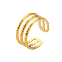 Stainless Steel Finger Ring 304 Stainless Steel plated fashion jewelry & for woman golden Sold By PC
