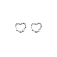 Brass Leverback Earring, Copper Alloy, Heart, platinum plated, fashion jewelry & for woman, nickel, lead & cadmium free, 18x20mm, Sold By Pair