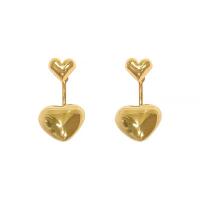 Cubic Zirconia Micro Pave Brass Earring, Copper Alloy, Heart, real gold plated, fashion jewelry & micro pave cubic zirconia & for woman, nickel, lead & cadmium free, 30x10mm, Sold By Pair