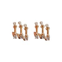 Cubic Zirconia Micro Pave Brass Earring, Copper Alloy, real gold plated, fashion jewelry & micro pave cubic zirconia & for woman, nickel, lead & cadmium free, 20x15mm, Sold By Pair