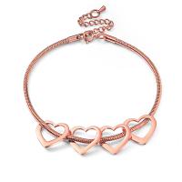 Stainless Steel Anklet, 304 Stainless Steel, with 6CM extender chain, Heart, plated, fashion jewelry & different size for choice & for woman, more colors for choice, nickel, lead & cadmium free, Length:Approx 18-23 cm, Sold By PC
